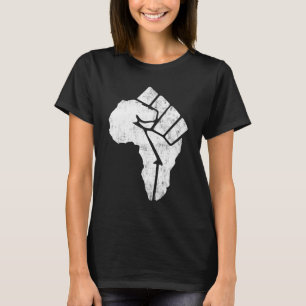 Melanin Africa Map Black History Monte African Ame T-Shirt