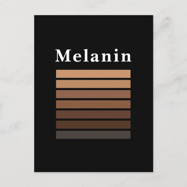 Melanin African American Black History Montag Postkarte (Vorderseite)