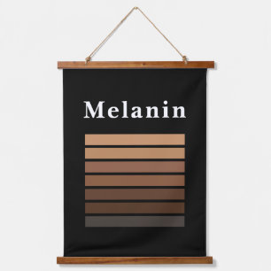 Melanin African American Black History Montag Wandteppich Mit Holzrahmen