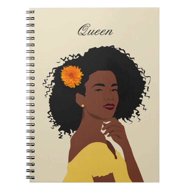 Melanin African American Queen Notebook Notizblock (Vorderseite)