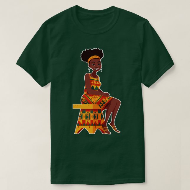 Melanin African Girl T-Shirt (Design vorne)