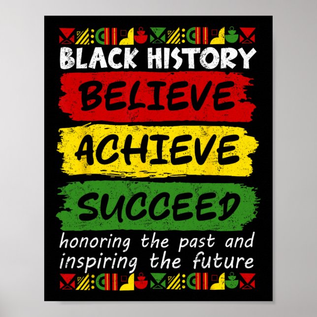 Melanin Afrikanischer Schwarzer Geschichtsmonat Gl Poster (Vorne)