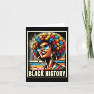 Melanin Afro Black Queen I Bin Black History Retro Karte