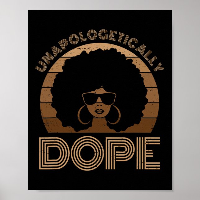 Melanin Afro Queen Black Poster (Vorne)