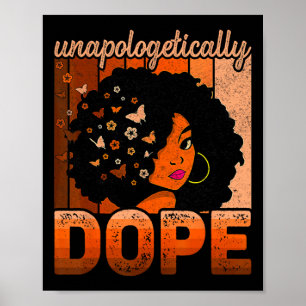 Melanin Afro Queen Black Poster