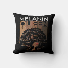 Melanin Afro Queen Word Art Kissen