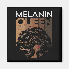 Melanin Afro Queen Word Art Magnet