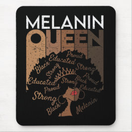 Melanin Afro Queen Word Art Mousepad