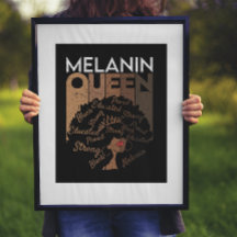 Melanin Afro Queen Wortkunst