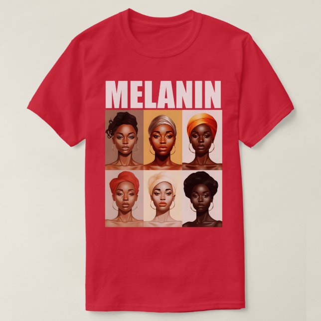 Melanin Afrozentric Black Prix Afro Women T-Shirt (Design vorne)