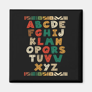 Melanin Alphabet Schwarze Geschichte Monat Afrikan Magnet