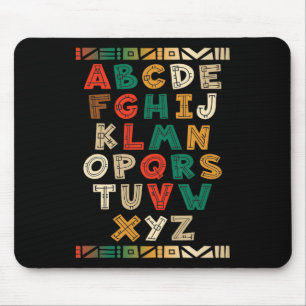 Melanin Alphabet Schwarze Geschichte Monat Afrikan Mousepad