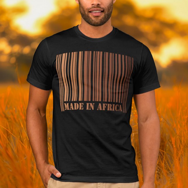 Melanin Barcode Design Proudding Made in Africa T-Shirt (Von Creator hochgeladen)