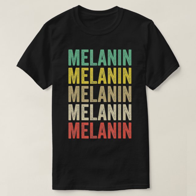 Melanin Bekleidungsgeschenk Männer Frauen Afro Ame T-Shirt (Design vorne)