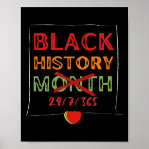 Melanin Black History Month 24 365 Stolz Forever A Poster