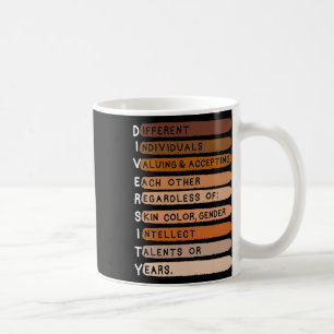 Melanin Black History Month Diversity Typografie Kaffeetasse