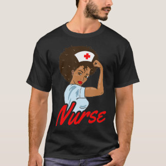Melanin Black Nurse Bekleidung Geschenk afrikanisc T-Shirt