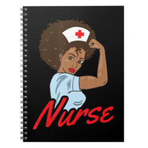 Melanin Black Nurse Bekleidungsgeschenk Afrikanisc Notizblock