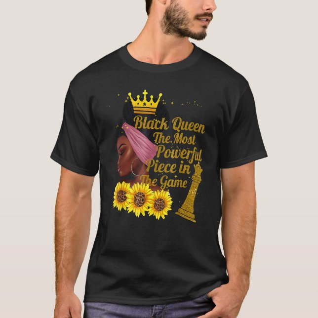 Melanin Black Queen African American History Month T-Shirt (Vorderseite)