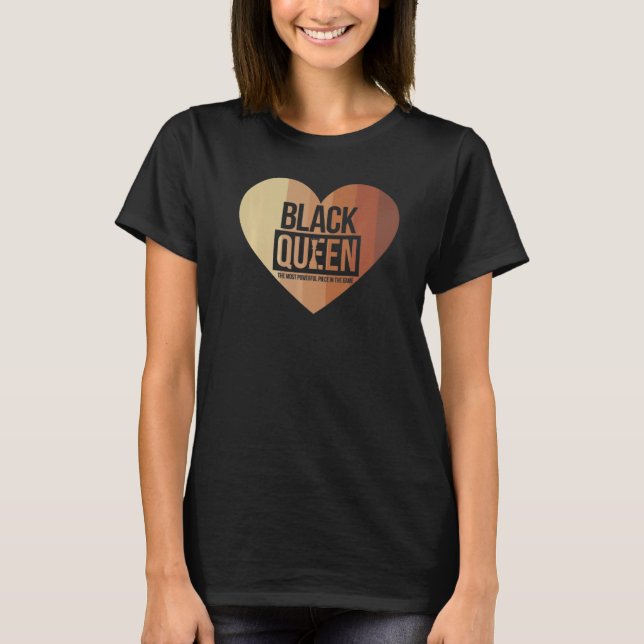 Melanin Black Queen das mächtigste Stück in T-Shirt (Vorderseite)