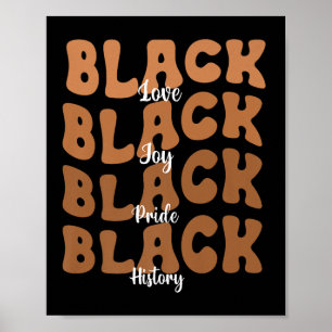 Melanin Black Women Black History Monat Retro Prem Poster