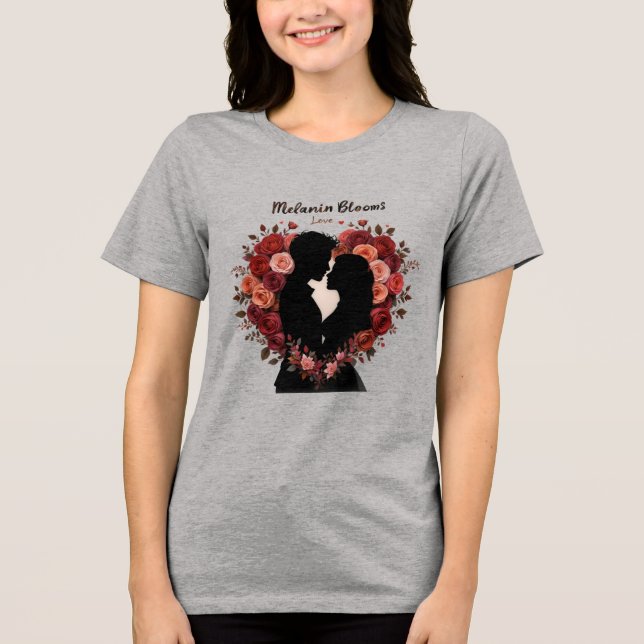 MELANIN BLOOMS LIEBE VALENTINE Tri-Blend SHIRT (Vorderseite)