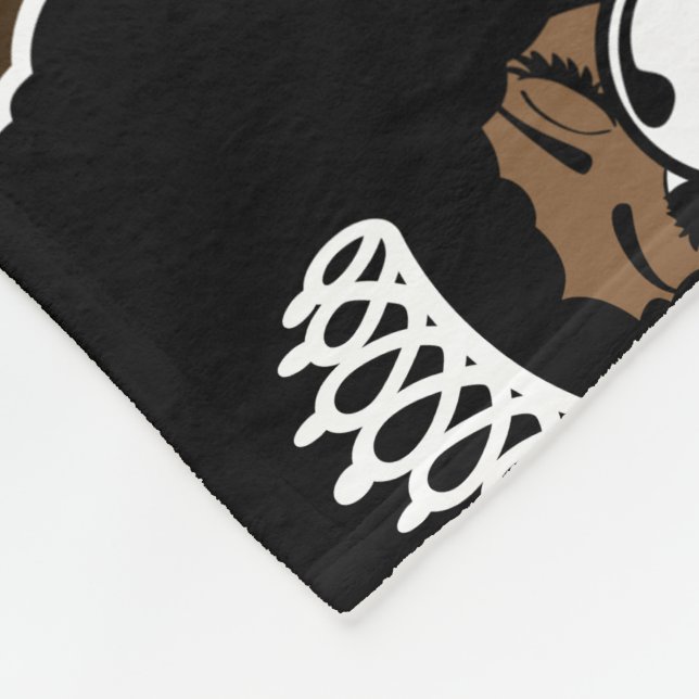 Melanin Braut mit Afrolook Fleecedecke (Ecke)