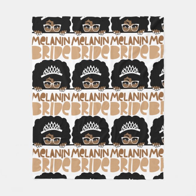 Melanin Bride Blanket Fleecedecke (Vorderseite)