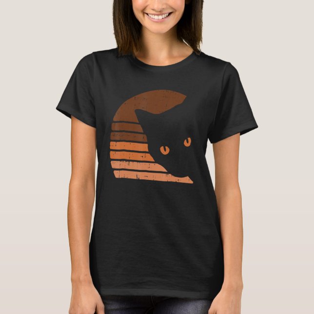 Melanin Cat Black History Month Retro BLM African  T-Shirt (Vorderseite)