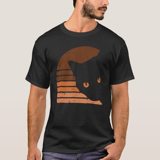Melanin Cat Black History Month Retro BLM African  T-Shirt (Vorderseite)