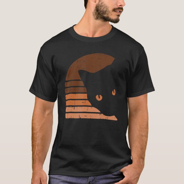 Melanin Cat Black History Month Retro BLM African  T-Shirt (Vorderseite)