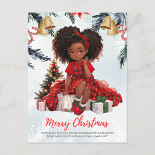 Melanin Christmas Black Girl Magic Xmas Magic Fun Postkarte