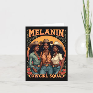 Melanin Cowgirl Squad Sticker Karte