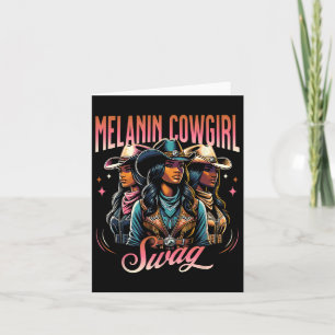 Melanin Cowgirl Swag Western Stil Black History M Karte