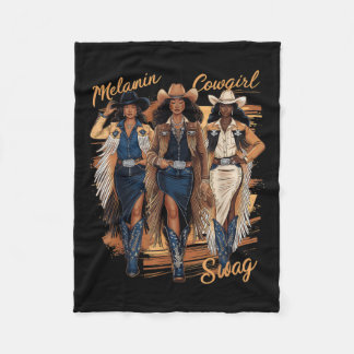 Melanin Cowgirls African Melanin Cowgirl Swag Blac Fleecedecke
