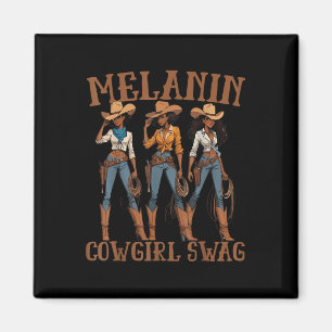 Melanin-Cowgirls Schwarze Geschichte Afrikanische Magnet