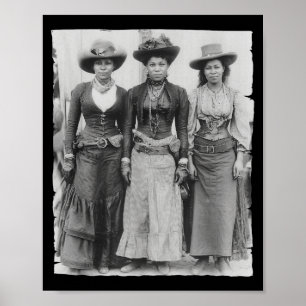 Melanin-Cowgirls Schwarzer Geschichtsmonat afrikan Poster