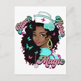 Melanin der Krankenschwester der schwarzen Kranken Postkarte