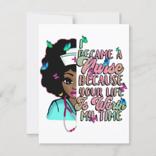 Melanin der Krankenschwester der schwarzen Kranken Postkarte