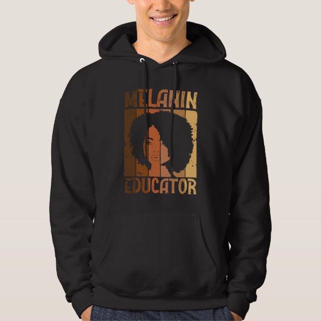 Melanin Educator African American Teacher Black Ac Hoodie (Vorderseite)