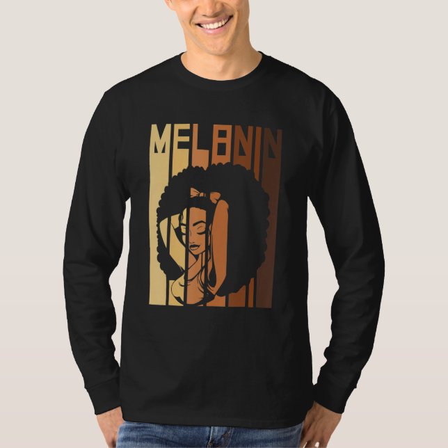 Melanin Every Shade Slays Black History Month Afri T-Shirt (Vorderseite)