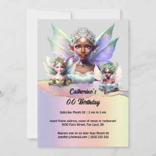 Melanin-Feenschimmer-Flügel verzaubern Pixies Einladung