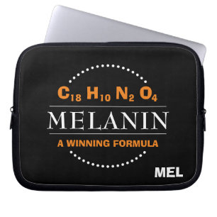 MELANIN-Formel-Monogramm Laptopschutzhülle