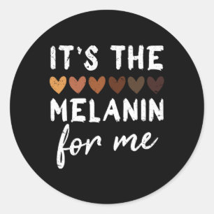 Melanin für mich Melanated Black History Monat 1 Runder Aufkleber