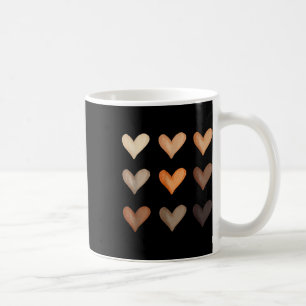 Melanin gefärbte Herzen verschiedene Schattierunge Kaffeetasse