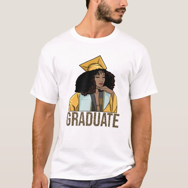 Melanin Grad Black Girl Abschluss T-Shirt (Vorderseite)