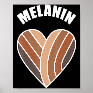 Melanin-Herz Schwarze Geschichte Monat Niedlich Bl Poster