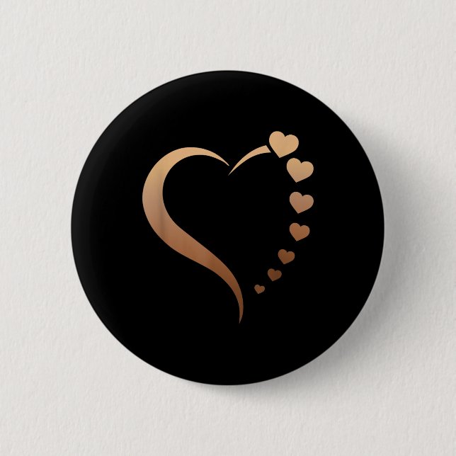 Melanin Herz Schwarze Geschichte Monat Proud Black Button (Vorderseite)