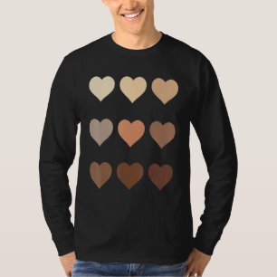 Melanin Herz Schwarze Geschichte Stolz für Frauen T-Shirt