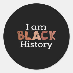 Melanin I Bin Black History African Heritage Men W Runder Aufkleber